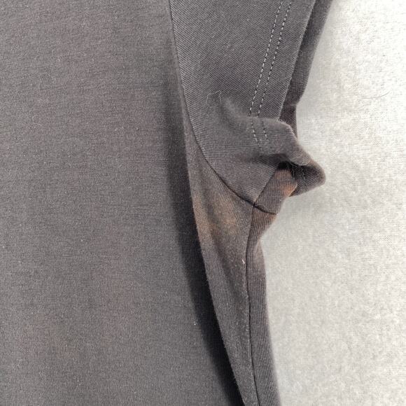 EILEEN FISHER Dress M Stretch Organic Cotton Jersey Short Sleeve Gray USA - Picture 7 of 14